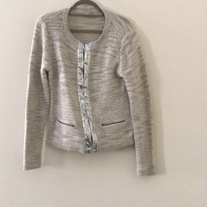 Pale Grey Wool Sweater